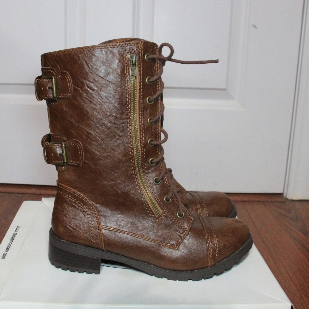 Brown Combat Boots